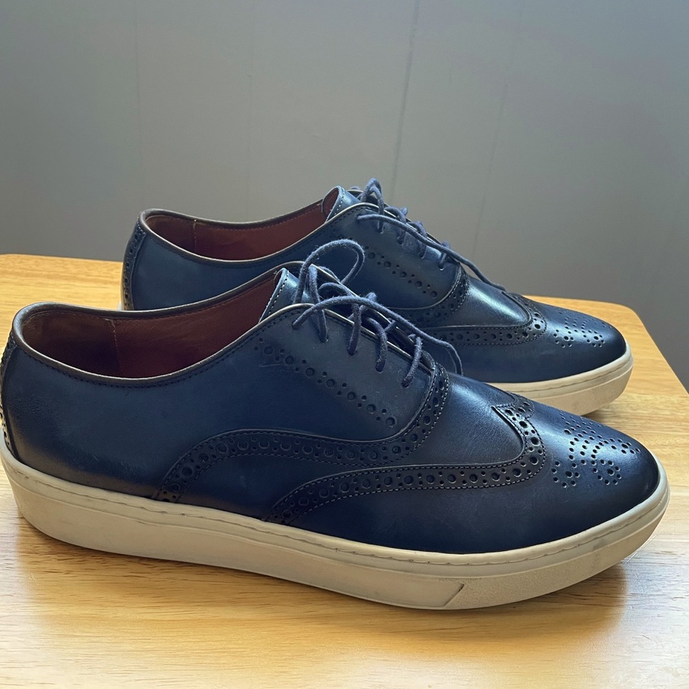 Mens Johnston and Murphy Hollins Wingtip Blue 9.5